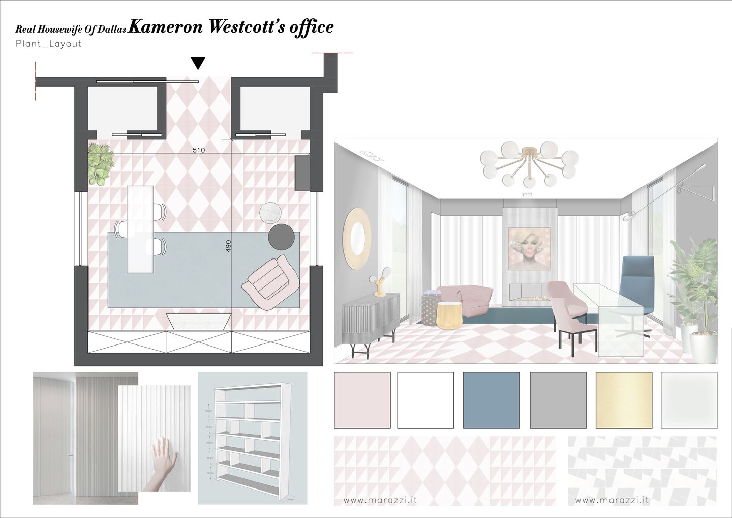 Real Housewife Of Dallas Kameron Westcott’s Office Designed By GoPillar