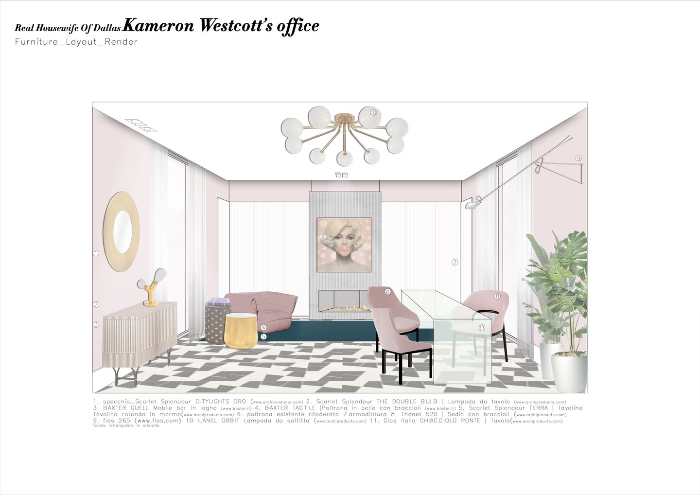 Real Housewife Of Dallas Kameron Westcott’s Office Designed By GoPillar
